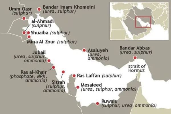 A map showing a standard shipping route versus a rerouted one around a continent