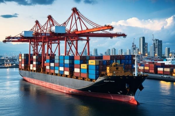 Why is the container stack load rated at 192 tons?