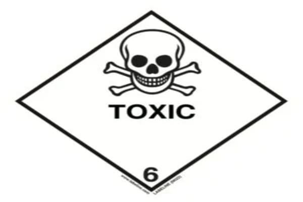 Skull and crossbones label for toxic substances