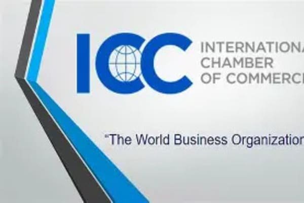 A map showing different shipping routes and Incoterms logos