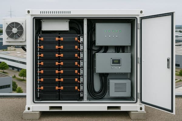 Diagram showing the core components of an energy storage cabinet