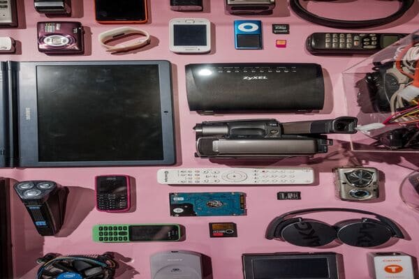 An assembly line for electronic products in a factory