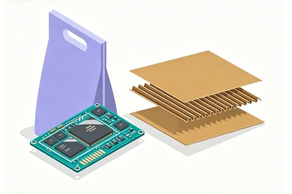 Properly packed electronics in a double-walled box with foam inserts