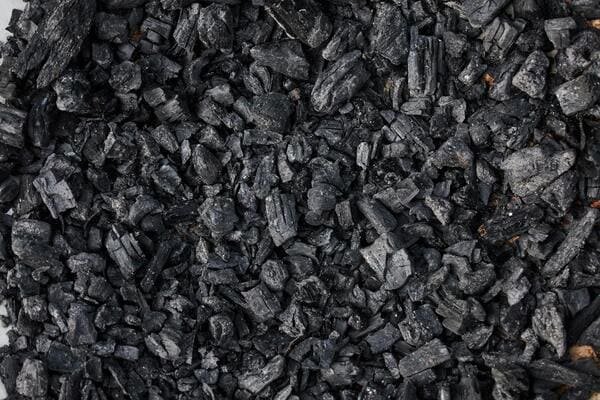 Side-by-side comparison of charcoal and activated carbon pellets