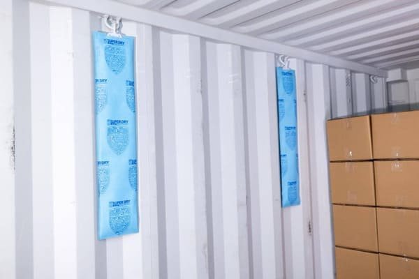 A clean, dry shipping container ready for loading