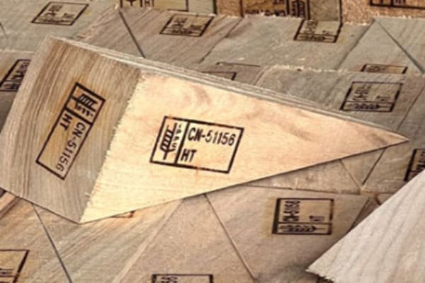 A securely packed container ready for rail transport