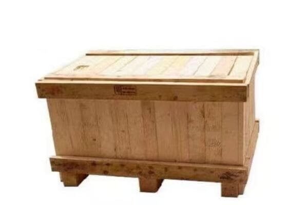 ISPM-15 stamp on a wooden export crate