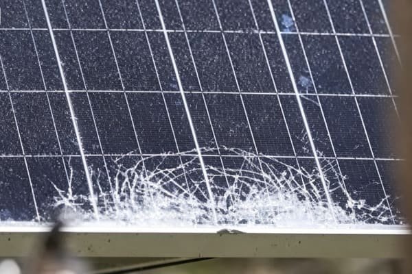Damaged solar panel from LCL shipping