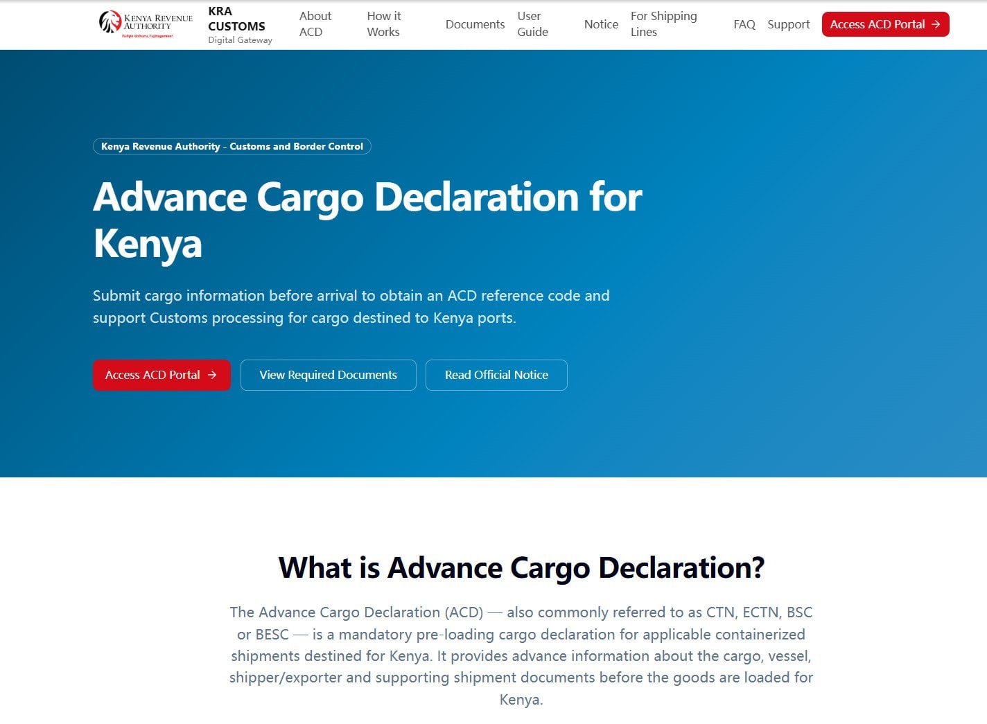 Kenya ACD Requirements 2026: Documents, Deadlines and a Pre-Shipment Checklist